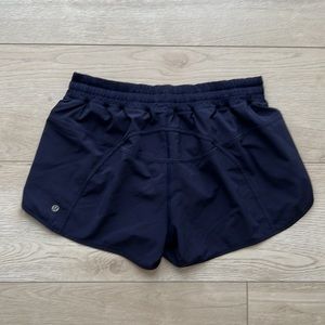luluemon tracker shorts navy blue woman size 12